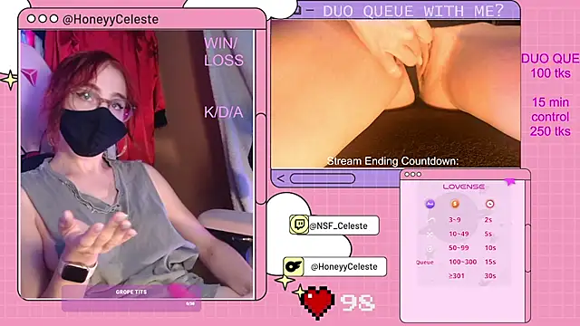 HoneyyCeleste online show from September 23, 9:40 pm