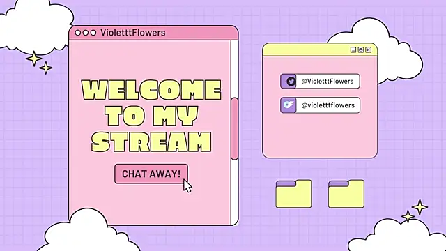 Snapshot of violetttflowers chatting on April 22, 3:02 pm violetttflowers online show from April 22, 3:02 pm