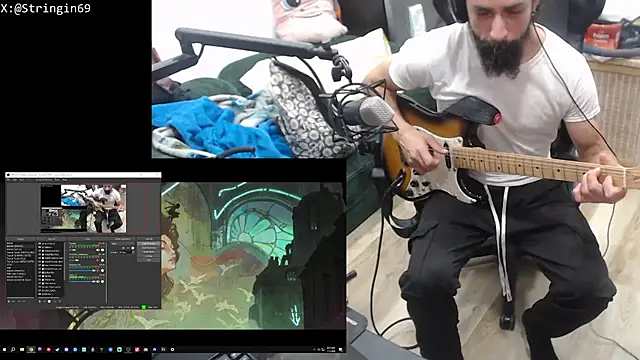 Snapshot of Stringin69 chatting on July 1, 8:05 am Stringin69 online show from July 1, 8:05 am