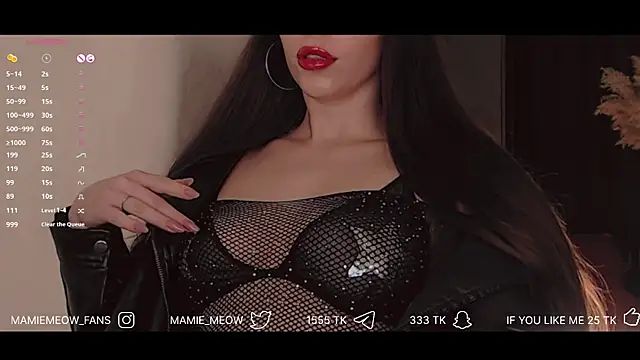 Snapshot of Mamiemeow chatting on January 25, 3:30 pm Mamiemeow online show from January 25, 3:30 pm