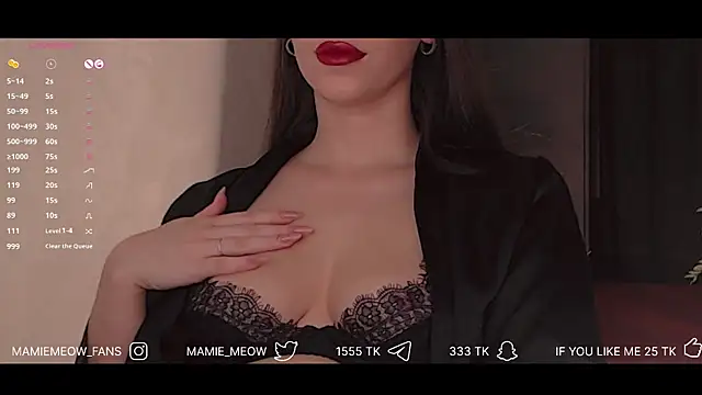Snapshot of Mamiemeow chatting on February 10, 1:44 pm Mamiemeow online show from February 10, 1:44 pm
