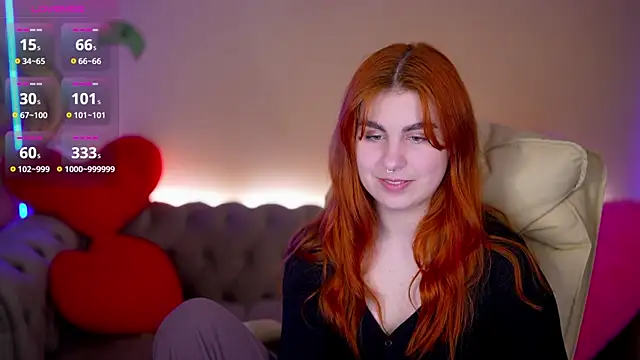 Snapshot of GingerPinky chatting on February 15, 8:05 pm GingerPinky online show from February 15, 8:05 pm