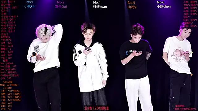 Snapshot of AOA-boy chatting on April 4, 1:04 am AOA-boy online show from April 4, 1:04 am