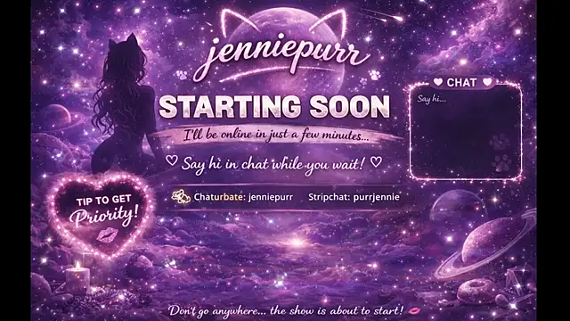 purrjennie online show from March 26, 11:54 pm