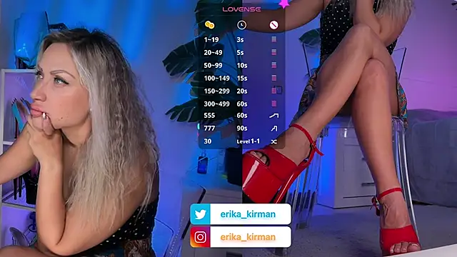 Erika Kirman online show from June 27, 1:17 pm