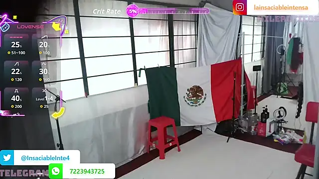 LaInsaciableIntensa online show from October 18, 2:07 pm