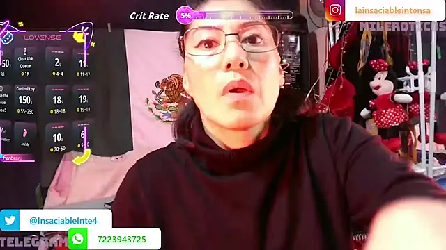 LaInsaciableIntensa online show from May 15, 2:07 am