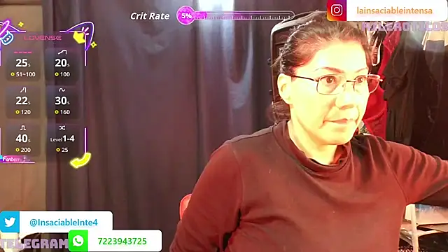 LaInsaciableIntensa online show from May 17, 12:08 am