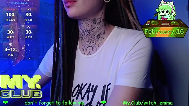 Witch Emma online show from February 16, 7:04 am