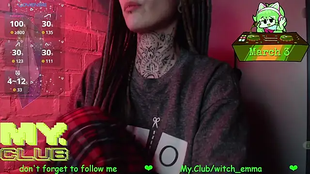 Witch Emma online show from March 3, 8:59 pm