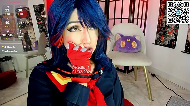 Snapshot of Redlu_1 chatting on March 22, 1:42 am Redlu 1 online show from March 22, 1:42 am