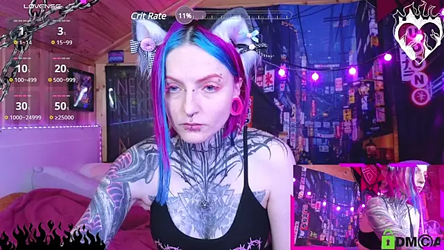Snapshot of NekoCyber chatting on February 23, 8:17 am NekoCyber online show from February 23, 8:17 am