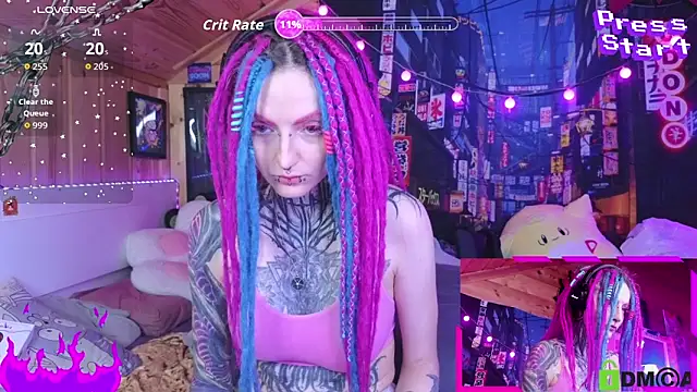 Snapshot of NekoCyber chatting on October 8, 4:54 am NekoCyber online show from October 8, 4:54 am