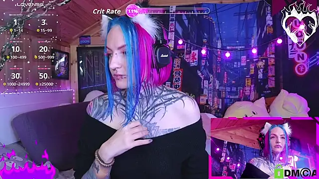 Snapshot of NekoCyber chatting on October 26, 5:13 am NekoCyber online show from October 26, 5:13 am