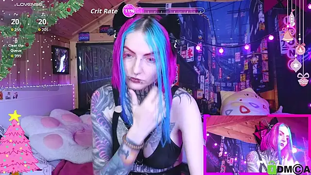 Snapshot of NekoCyber chatting on January 10, 4:58 am NekoCyber online show from January 10, 4:58 am