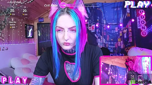 Snapshot of NekoCyber chatting on February 1, 4:55 am NekoCyber online show from February 1, 4:55 am