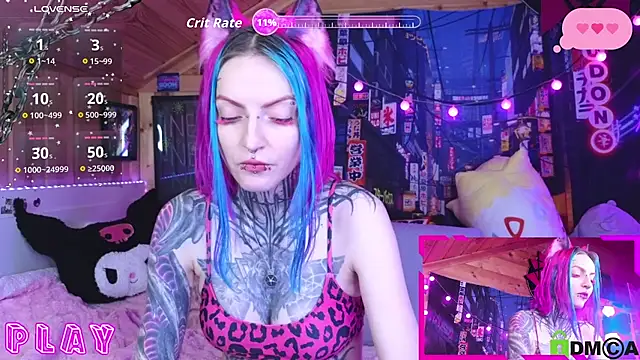 Snapshot of NekoCyber chatting on February 28, 4:57 am NekoCyber online show from February 28, 4:57 am