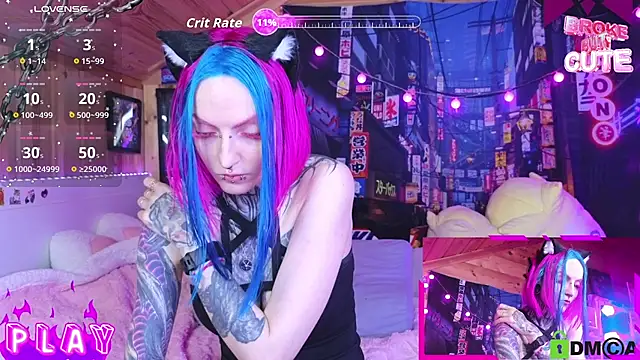 Snapshot of NekoCyber chatting on March 14, 4:51 am NekoCyber online show from March 14, 4:51 am