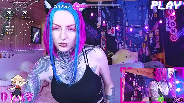 Snapshot of NekoCyber chatting on March 19, 5:00 am NekoCyber online show from March 19, 5:00 am