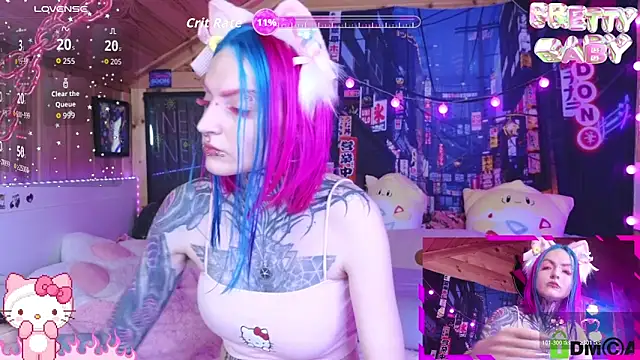 Snapshot of NekoCyber chatting on March 25, 5:24 am NekoCyber online show from March 25, 5:24 am