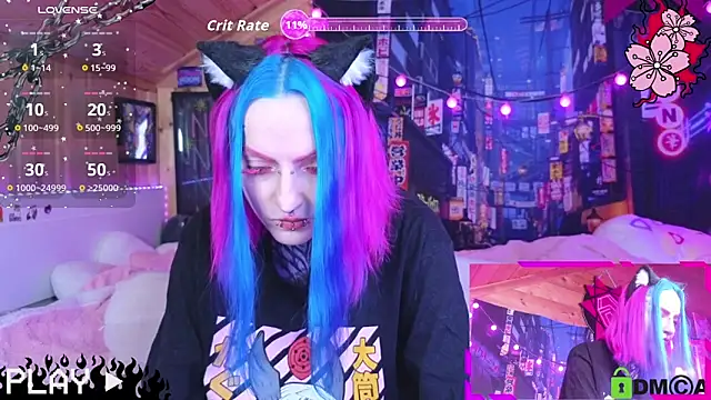 Snapshot of NekoCyber chatting on March 28, 4:56 am NekoCyber online show from March 28, 4:56 am