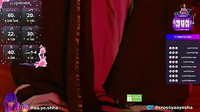 CrossyAayesha online show from November 25, 4:40 pm